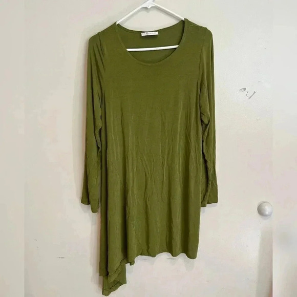 Bryn Walker Green Long Sleeve Micro Modal Blouse - Picture 1 of 5
